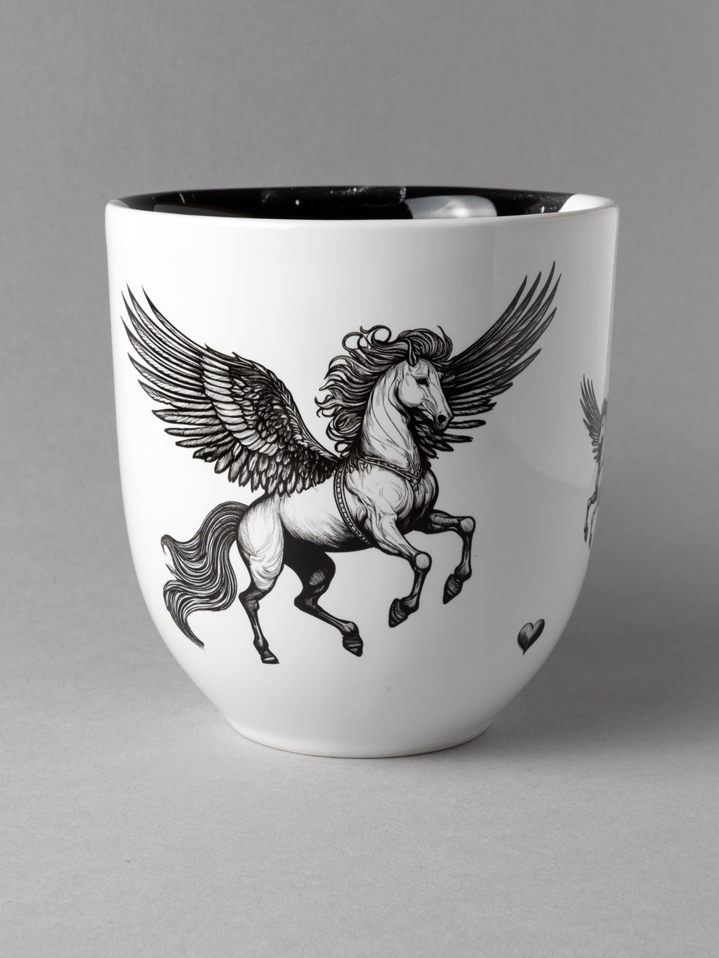 The Ivory Flyer — WingTrots White Horse Mug