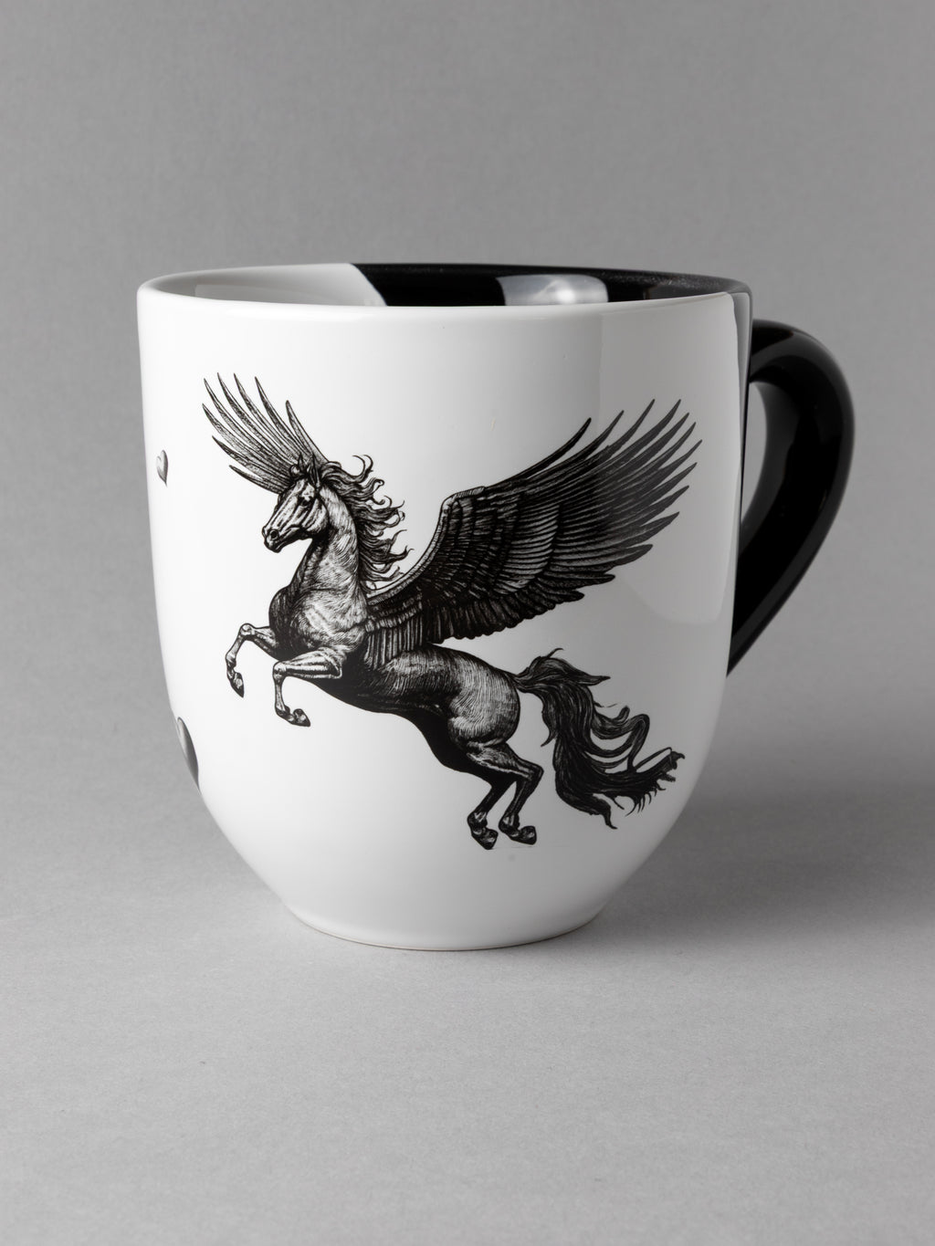 The Obsidian Flyer — WingTrots Black Horse Mug