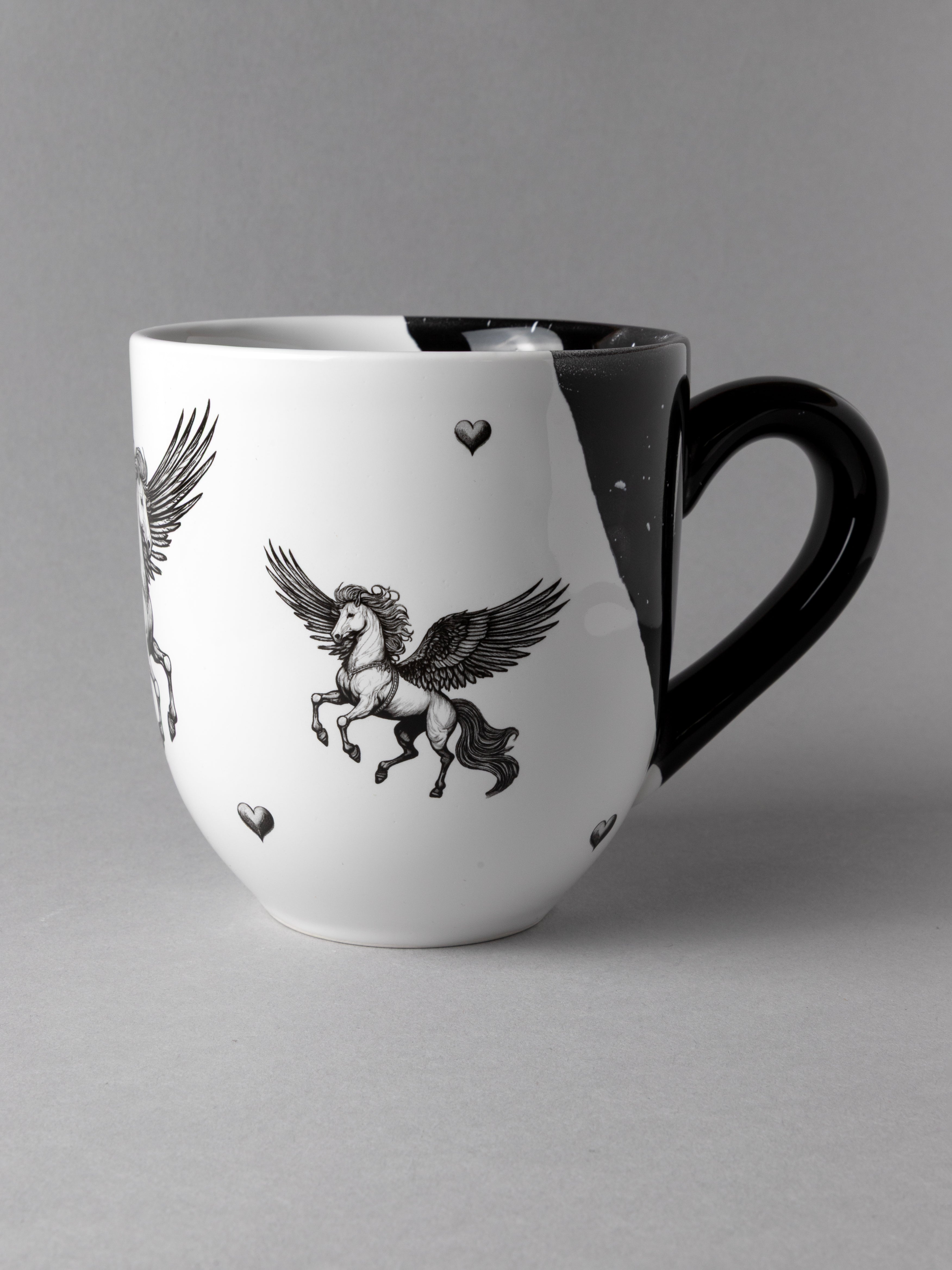 The Ivory Flyer — WingTrots White Horse Mug