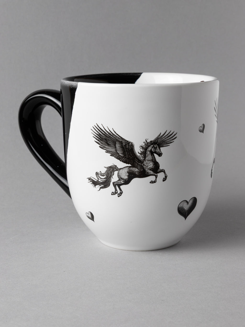 The Obsidian Flyer — WingTrots Black Horse Mug