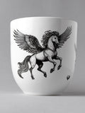 The Ivory Flyer — WingTrots White Horse Mug
