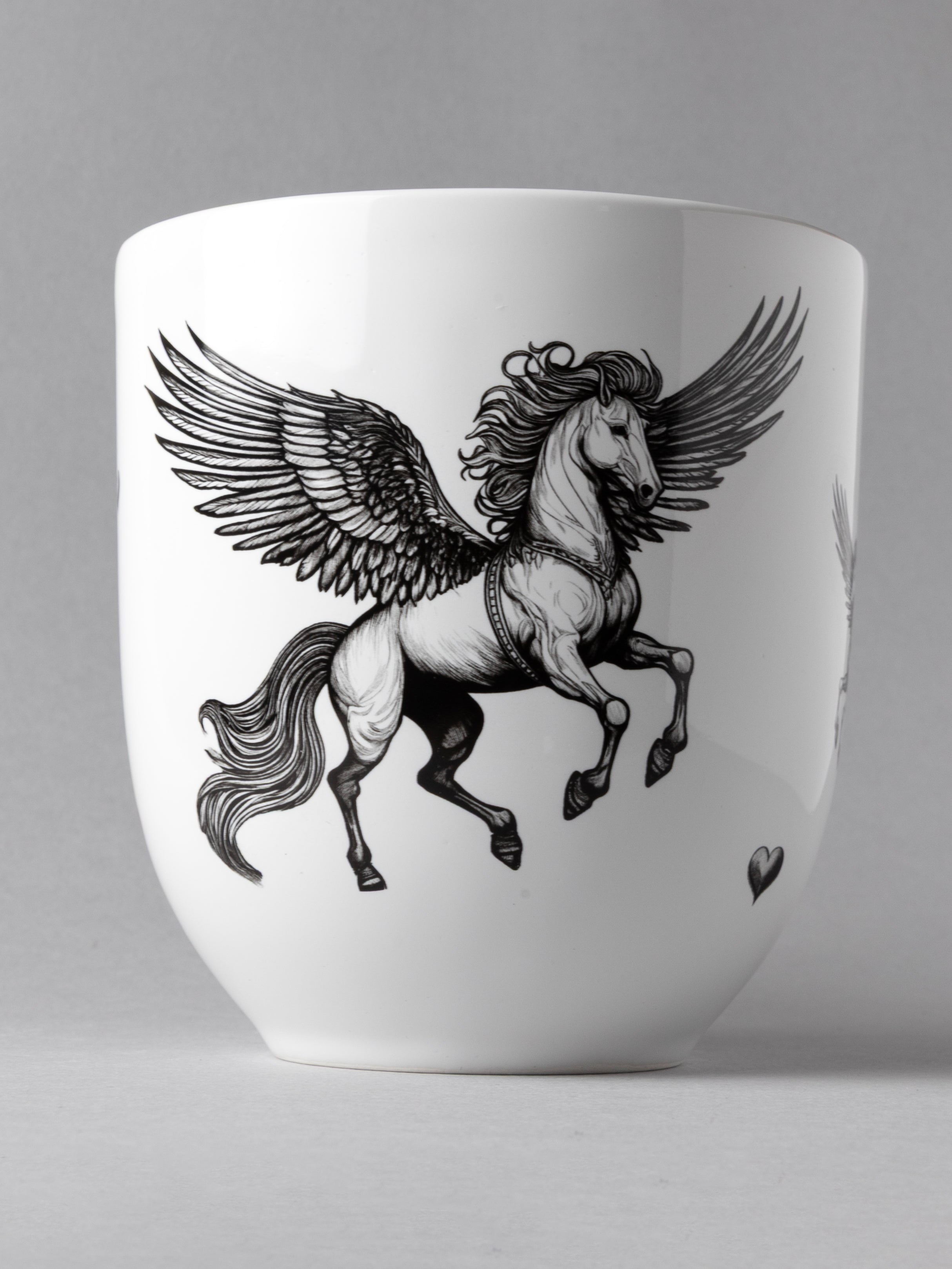 The Ivory Flyer — WingTrots White Horse Mug