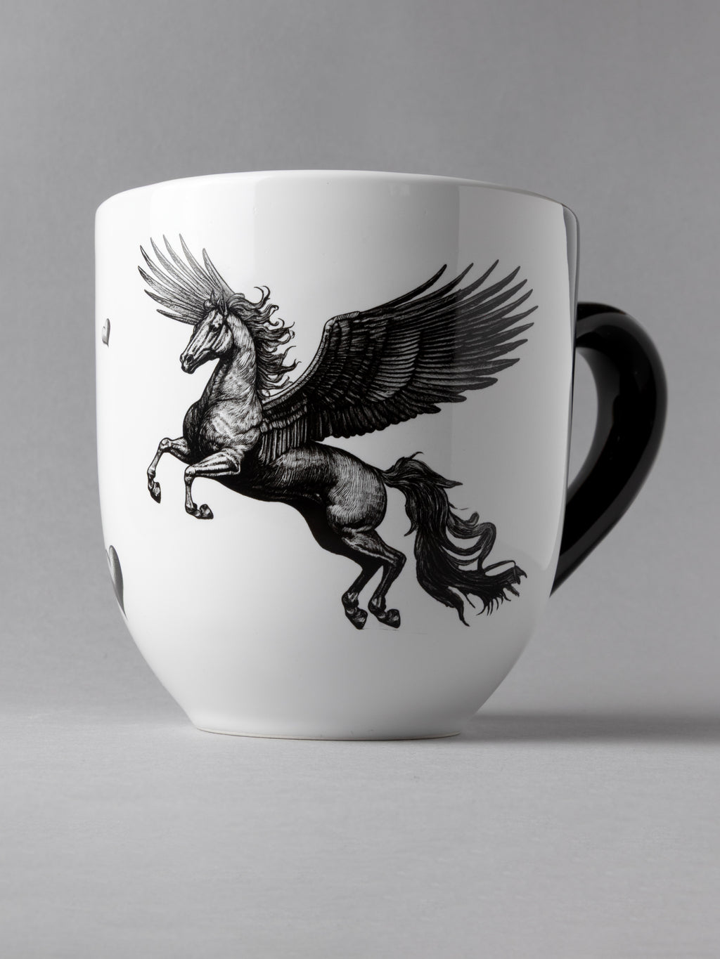 The Obsidian Flyer — WingTrots Black Horse Mug