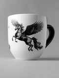 The Obsidian Flyer — WingTrots Black Horse Mug