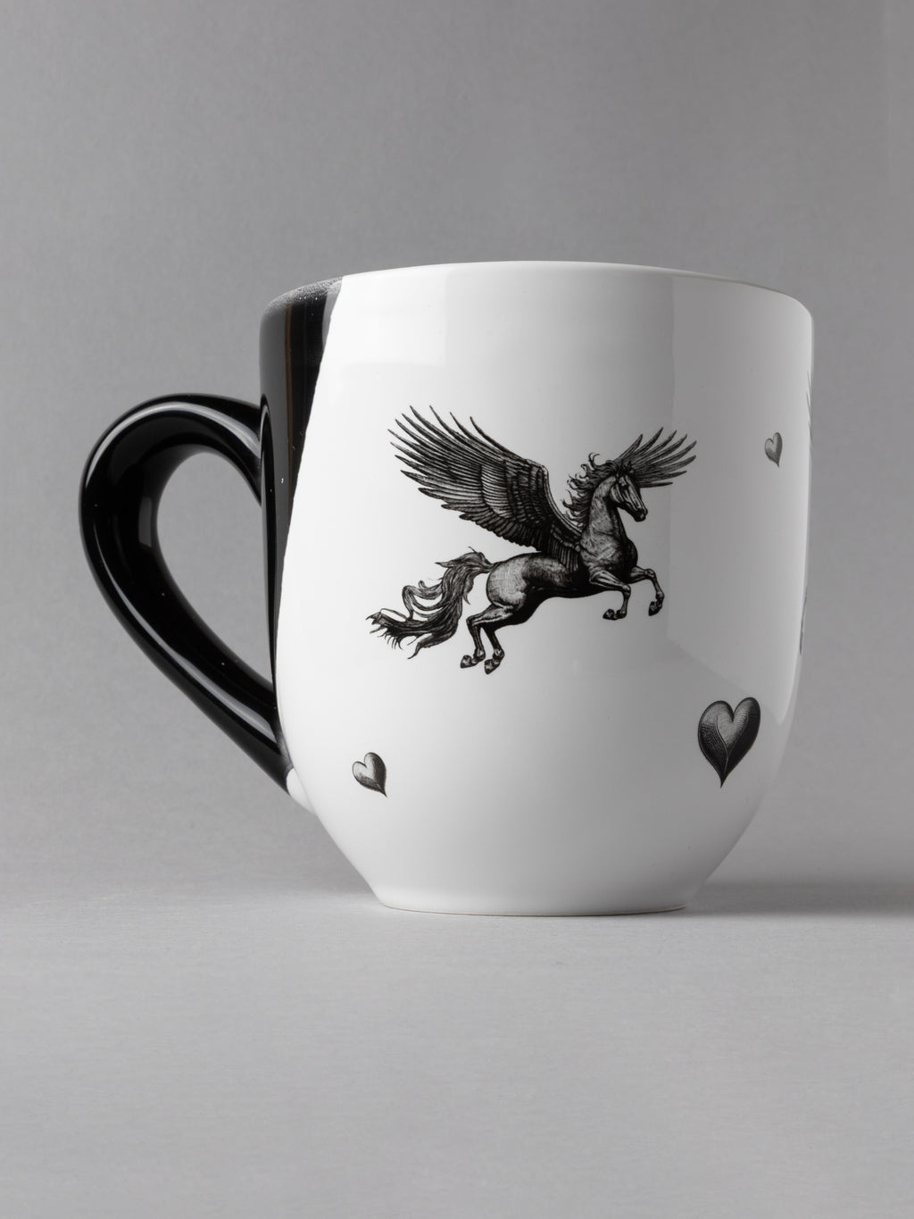 The Obsidian Flyer — WingTrots Black Horse Mug